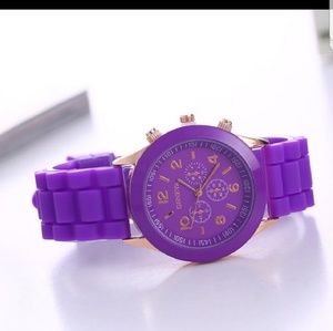 Geneva Purple Jelly Watch NWOT
